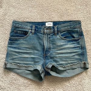 RVCA mid rise relaxed denim shorts. Size 27